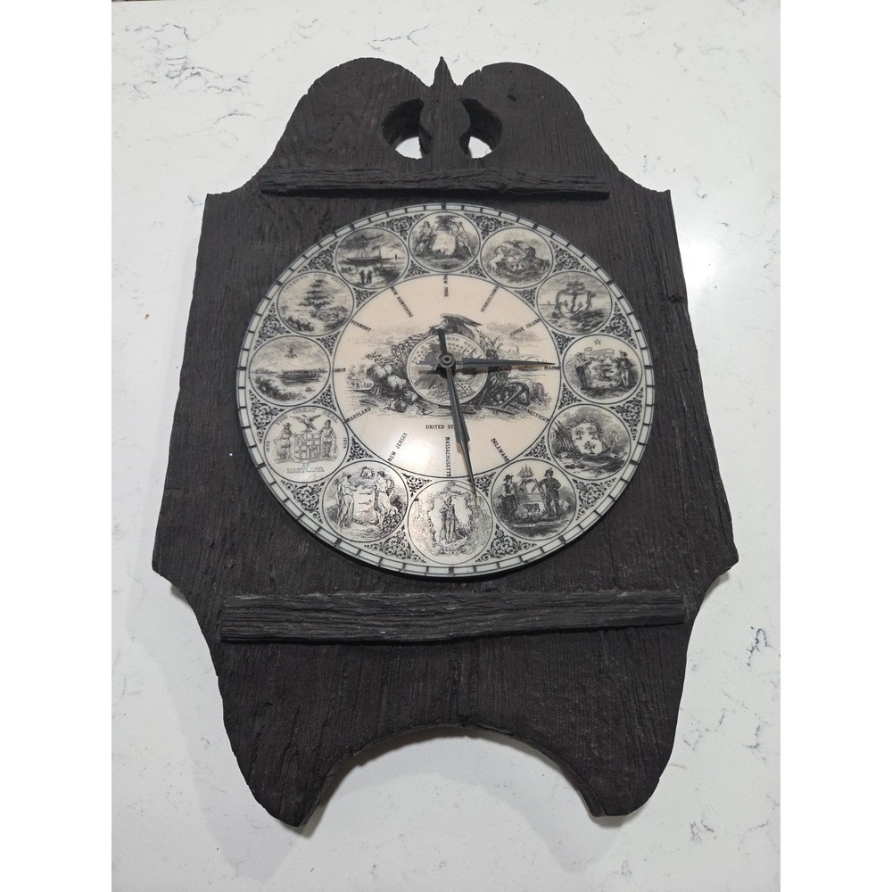Vintage Burwood Wall Clock 12 Colonies